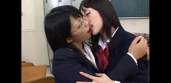  Japanese Lesbians Kiss 23